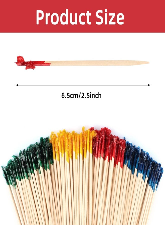 Ethanberg 1200Pcs Toothpicks for Appetizers, 2.5 Inch Cocktail Picks with Assorted Colors, Wooden Food Toothpicks for Appetizers Cocktail Fruit Club Sandwiches Barbecue Party Supplies - Image 2